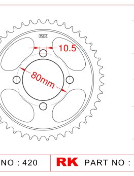 Sprocket Rear RK B3242-49 JTR1843 Afam 12224