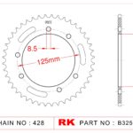 Sprocket Rear RK-B3253-56 JTR1134 Afam 47200