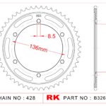 Sprocket Rear RK-B3265-51 JTR1847 Afam 12313