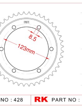 Sprocket Rear RK-B3301-60 JTR25 Afam 92220