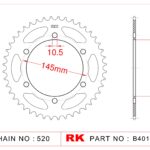 Sprocket Rear RK-B4011-46 JTR855 Afam 12305