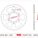 Sprocket Rear RK B4028-40  JTR1478 Afam 16606