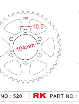 Sprocket Rear -B4028-46 JTR478 Afam 16606 CHT2102
