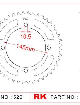 Sprocket Rear RK-B4034-39 JTR857 Afam 12505
