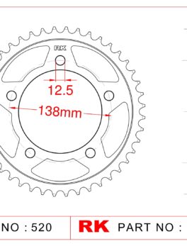 Sprocket Rear RK-B4133-39 JTR1316 Afam 10627