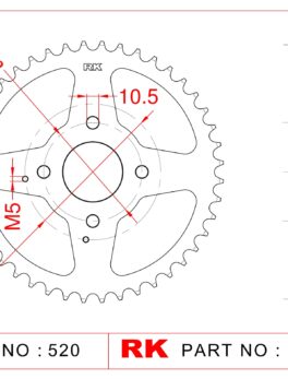 Sprocket Rear RK-B4482-30 JTR1071 Afam 74100