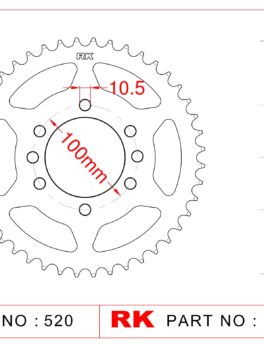 Sprocket Rear RK-B4484-37 JTR1825 Afam 14313