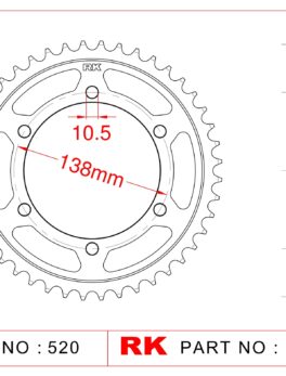 Sprocket Rear RK-B4545-38 JTR1220 Afam 10337
