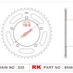 Sprocket Rear RK-B5066-45 JTR1792 Afam 14604
