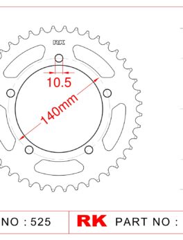 Sprocket Rear RK-B5066-42 JTR1792 Afam 14604