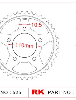 Sprocket Rear RKB5067-42- B5619-42 JTR1332 10.5mm mount holes