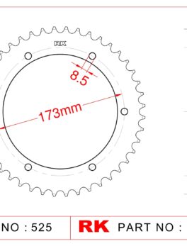 Sprocket Rear RK-B5607-43 Afam 35803