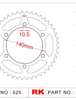 Sprocket Rear RK-B5624-38 JTR498 Afam 16605