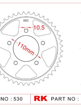 Sprocket Rear RK-B6067-44 will become B6600 JTR1334 Afam 10605