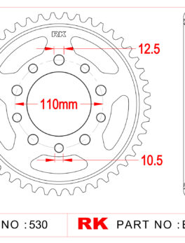 Sprocket Rear RK-BB6600-43 JTR1334 Afam 10605