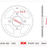 Sprocket Rear RK-B6815-38 JTR278 Afam 10401