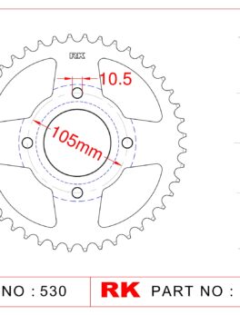 Sprocket Rear RK-B6815-38 JTR278 Afam 10401