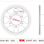 Sprocket Rear RK-B6829--44 JTR488 Afam 16604