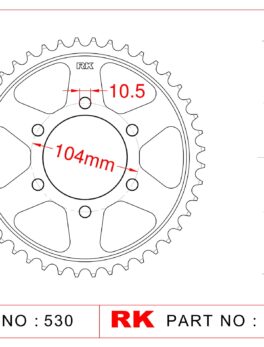 Sprocket Rear RK-RK-B6829-46 JTR488 Afam 16604