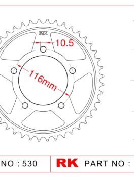Sprocket Rear RK-B6832-41 JTR1493 Afam 16900