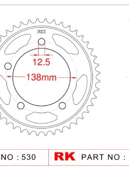 Sprocket Rear RK-B6834-39 JTR302 Afam 10508