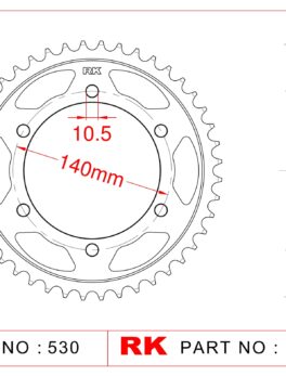 Sprocket Rear RK-B6837-44 JTR499 Afam 16603