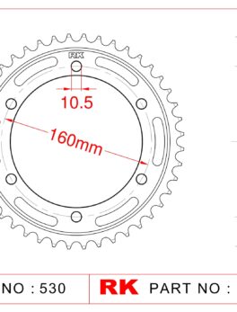 Sprocket Rear RK-B6842-47 JTR502 Afam 16701