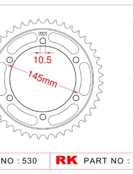 Sprocket Rear RK-B6855-43 JTR865 Afam 12601