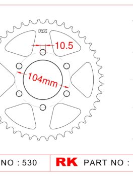 Sprocket Rear RK-B6863-42 JTR481 Afam 16401