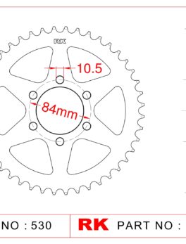 Sprocket Rear RK-B6865-44 JTR814 Afam 14400