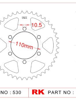 Sprocket Rear RK-B6870-33 JTR850 Afam 12600