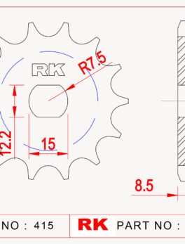 Sprocket Front RK-C1556-10 AFAM 94124-10