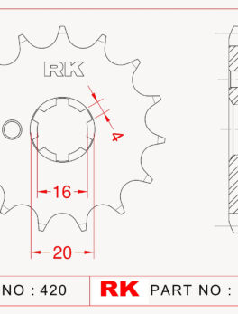 Sprocket Front RK-C2113-13 JTF546 Afam 30100