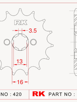 Sprocket Front RK-C2120-11 JTF563 AFAM 27100