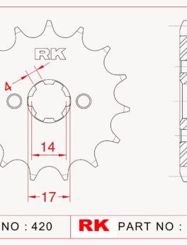 Sprocket Front RK-C2143-11 JTF1127 Afam 49101