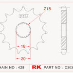 Sprocket Front RK-C3033-15 JTF426 Afam 22200