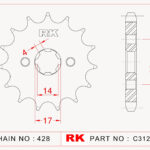 Sprocket Front RK-C3122-14 JTF273
