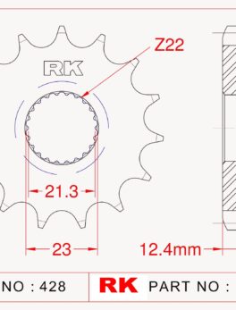 Sprocket Front RK-C3246-15 JTF1594 Afam 21311