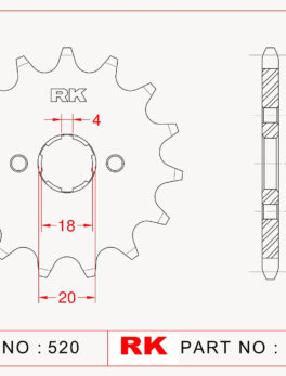 Sprocket Front RK C4001-15 JTF 328-15