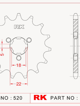 Sprocket Front RK-C4015-12 JTF1445 Afam 24201