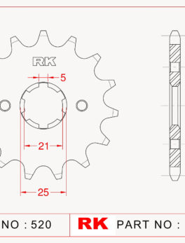 Sprocket Front RK-C4018-12 JTF569 Afam 30300