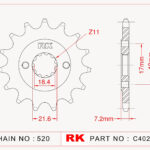 Sprocket Front RK-C4022-13 JTF1321 Afam 20320