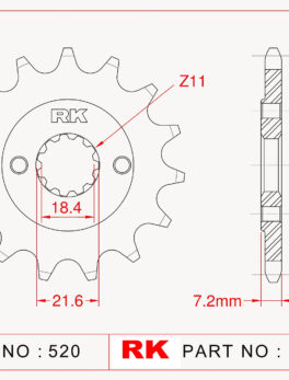 Sprocket Front RK-C4022-14 JTF1321 Afam 20320