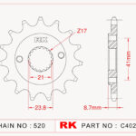 Sprocket Front RK-C4024-15 JTF1322 Afam 20314