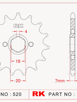 Sprocket Front RK-C4069-13 JTF329 Afam 20202