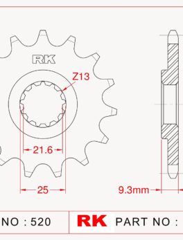 Sprocket Front RK-C4082-14 JTF1539 Afam 24502
