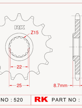 Sprocket Front RK-C4158-13 JTF1901 Afam 73301