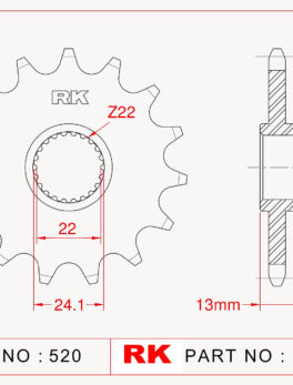 Sprocket Front RK-C4205-16 JTF1126 Afam 61500