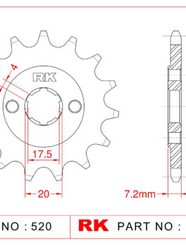 Sprocket Front RK-C4326-13 JTF266 Afam 20204