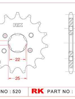 Sprocket Front RK-C4330-13 JTF1265 Afam 20302